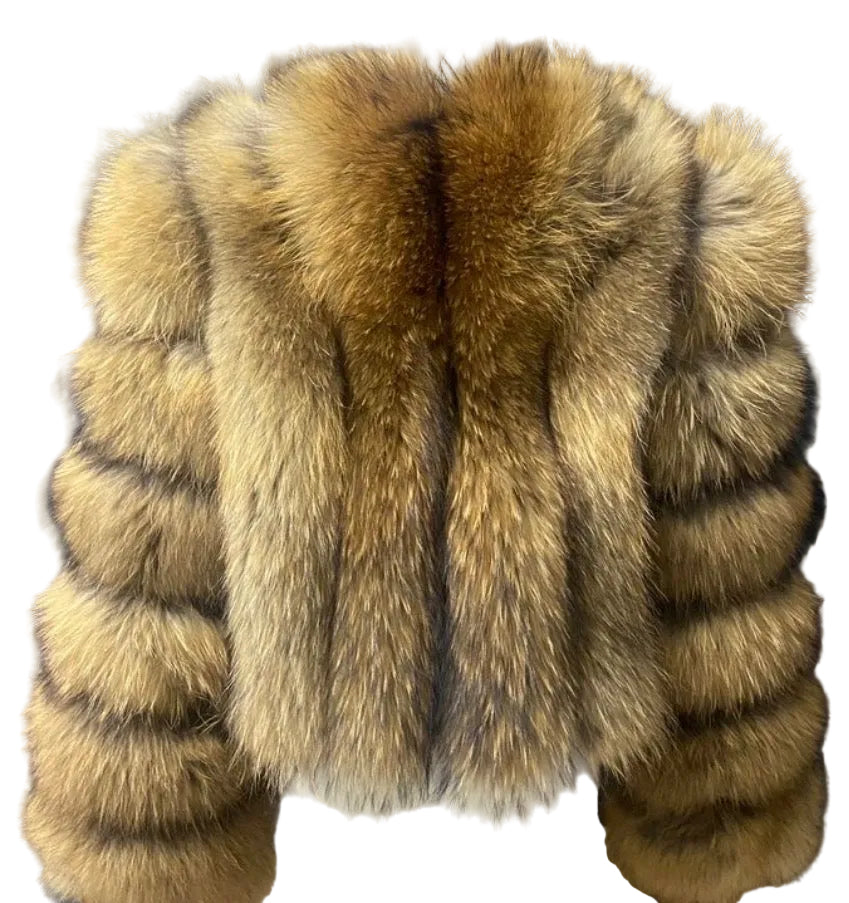 Luxury Cropped ‘Sydney’ Fox Fur- Natural