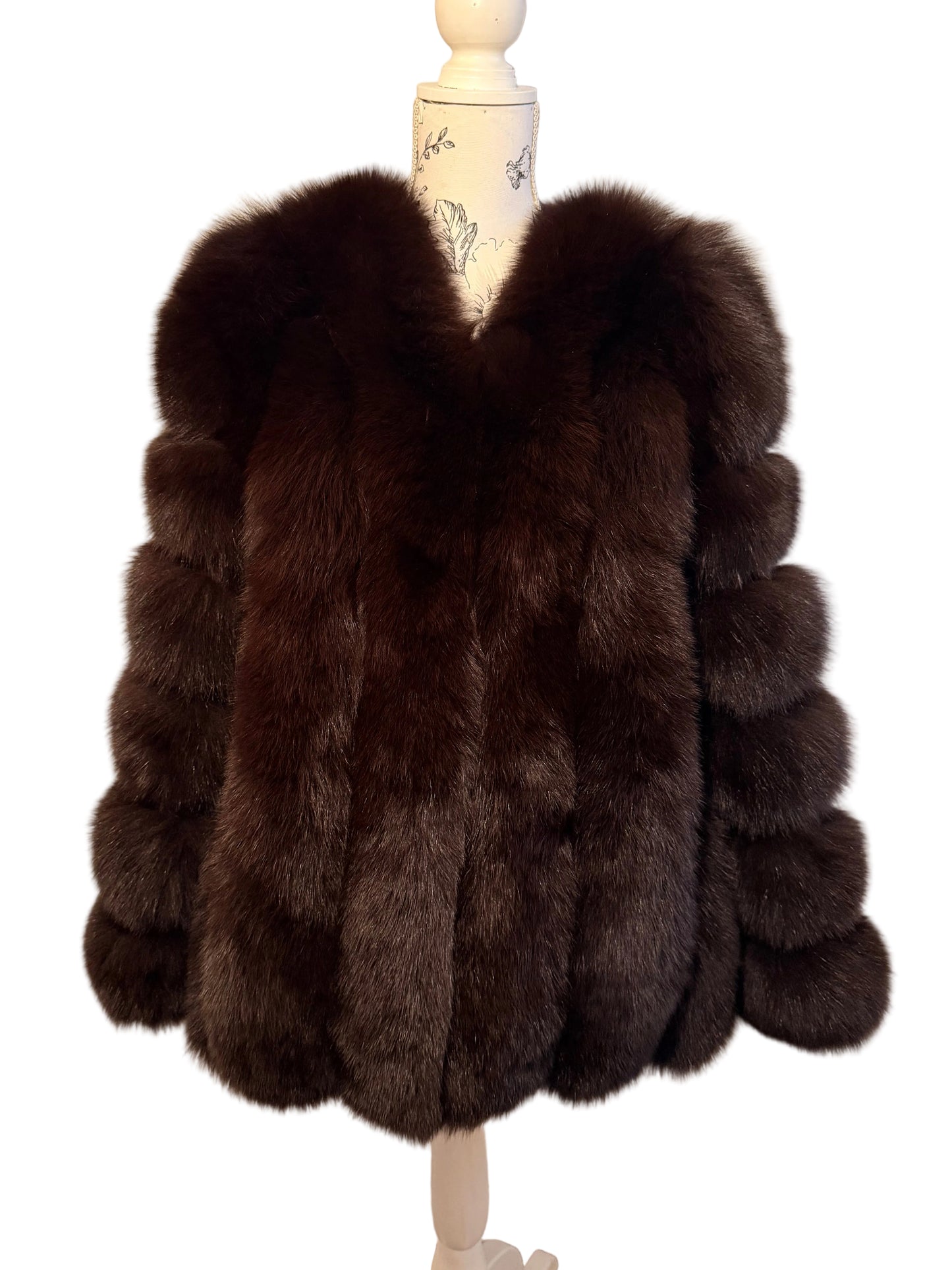 Luxury Long ‘Sydney’ Fox Fur - Chocolate Brown