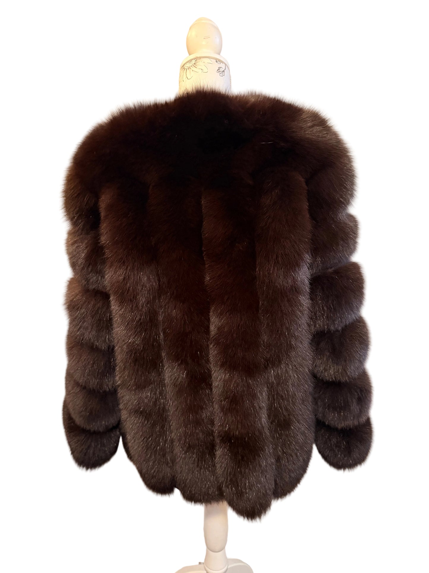 Luxury Long ‘Sydney’ Fox Fur - Chocolate Brown