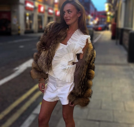 Luxury Cropped ‘Sydney’ Fox Fur- Natural